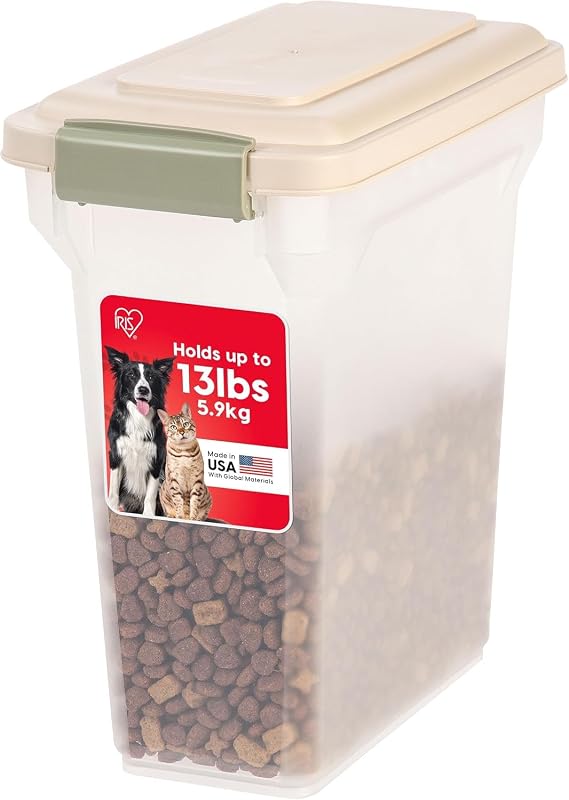 Recipiente Hermético para Armazenar Ração de Cães IRIS USA Almond até 5,9 kg