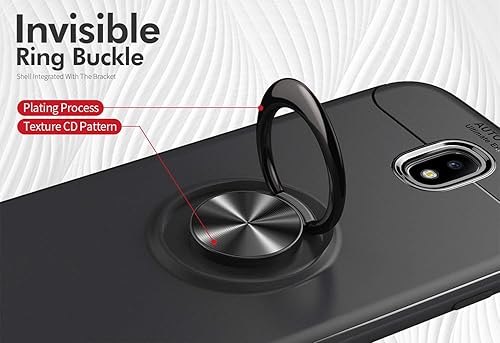 Miniatura 3 de iCoverCase Funda para Samsung Galaxy J5 (2017)J5 Pro (J530) con soporte de anillo, soporte giratorio de anillo matal funciona con soporte magnético