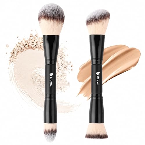 DUcare Foundation Makeup Brushes 2Pcs Dual-Ended Set