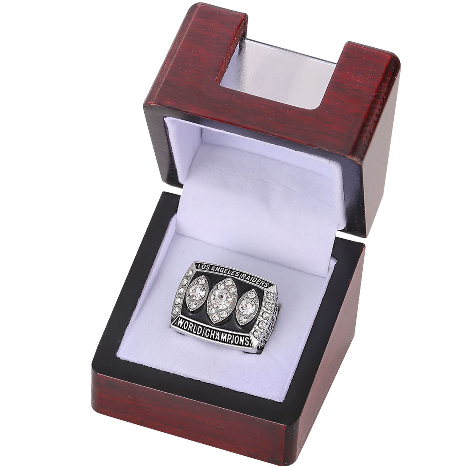 NVeeus All Previous Champion Ring Replica ，for Fans Friends and Family Birthday Collection Gift,with Display Box/1983 Raiders