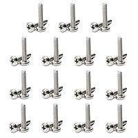 Vista 119 de MroMax 30 tornillos de máquina Phillips de cabeza plana M2 x 0.197 in, acero inoxidable 304 18-8, rosca completa, tornillos de cabeza cruzada gris