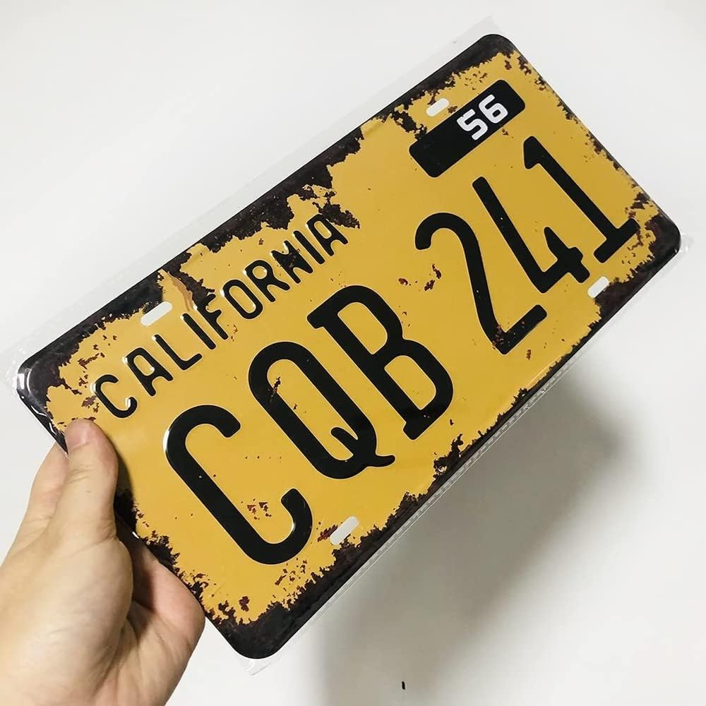 Christine 1958 Plymouth Fury Prop Replica Metal Stamped License Plate, Vintage Distressed Style, 12x6 Inch image 2