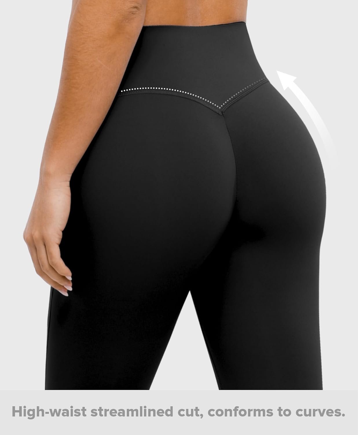 BRXL No Front Seam Leggings for Women High Waist Tummy Control Yoga Pants with Pockets for Workout Gym Running 25" - Image 6