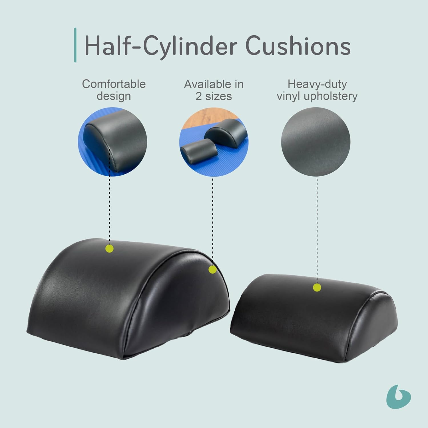 Balanced Body Half-Sphere Cylinder Cushion, Workout Cushion, Exercise Equipment, Pilates Equipment for Home Workouts and Professional Studio Use