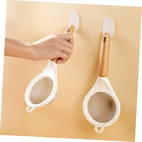 Miniatura 3 de Tamiz de harina de malla fina con mango de madera, pequeño tamiz de acero inoxidable para hornear azúcar en polvo, sal de cacao, filtro de cocina