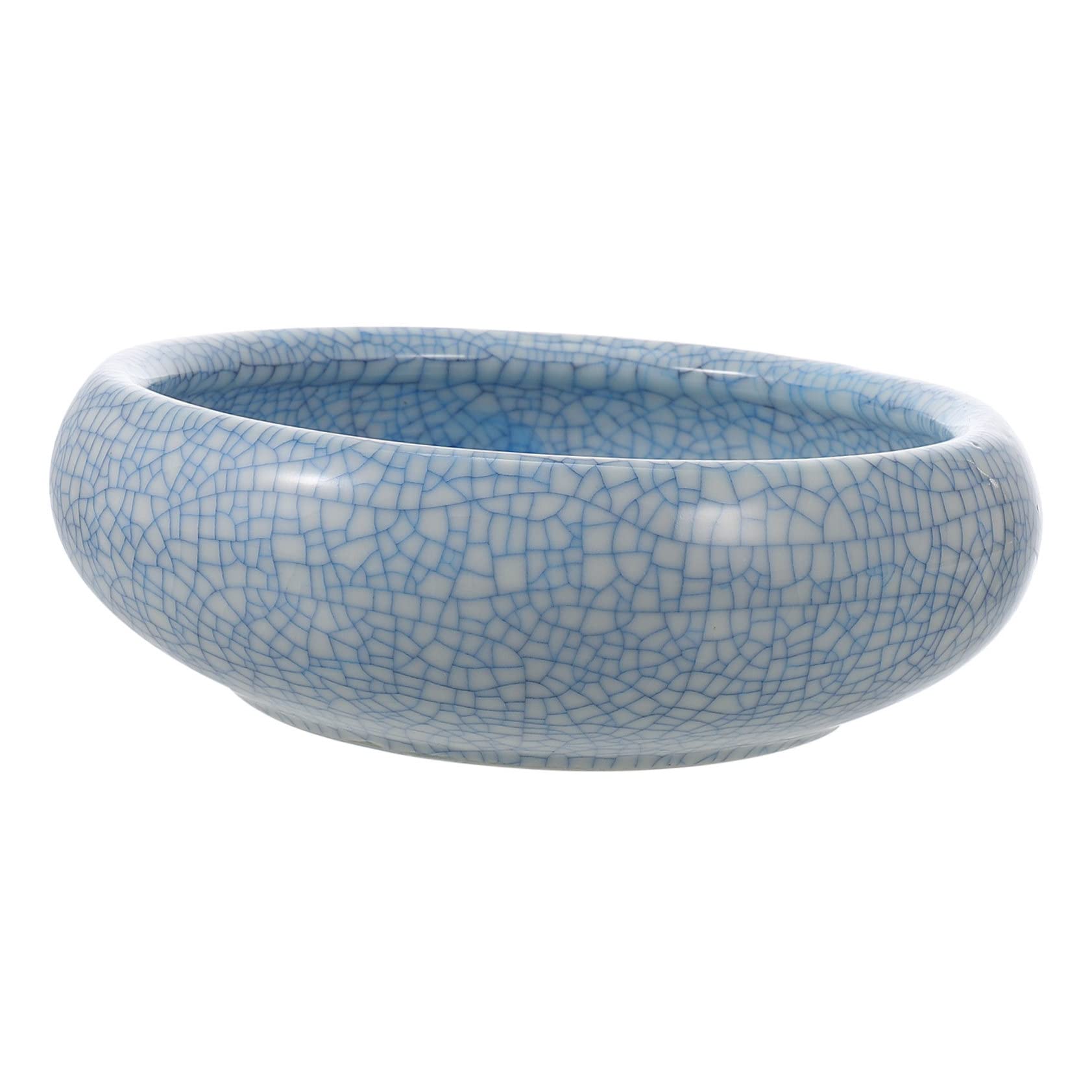 OSALADI Ceramic Ink Brush Washer Cracked Glaze Brush Holder for Chinese Calligraphy Practical Art Supplies with Fine Workmanship Present for Artists and Calligraphy