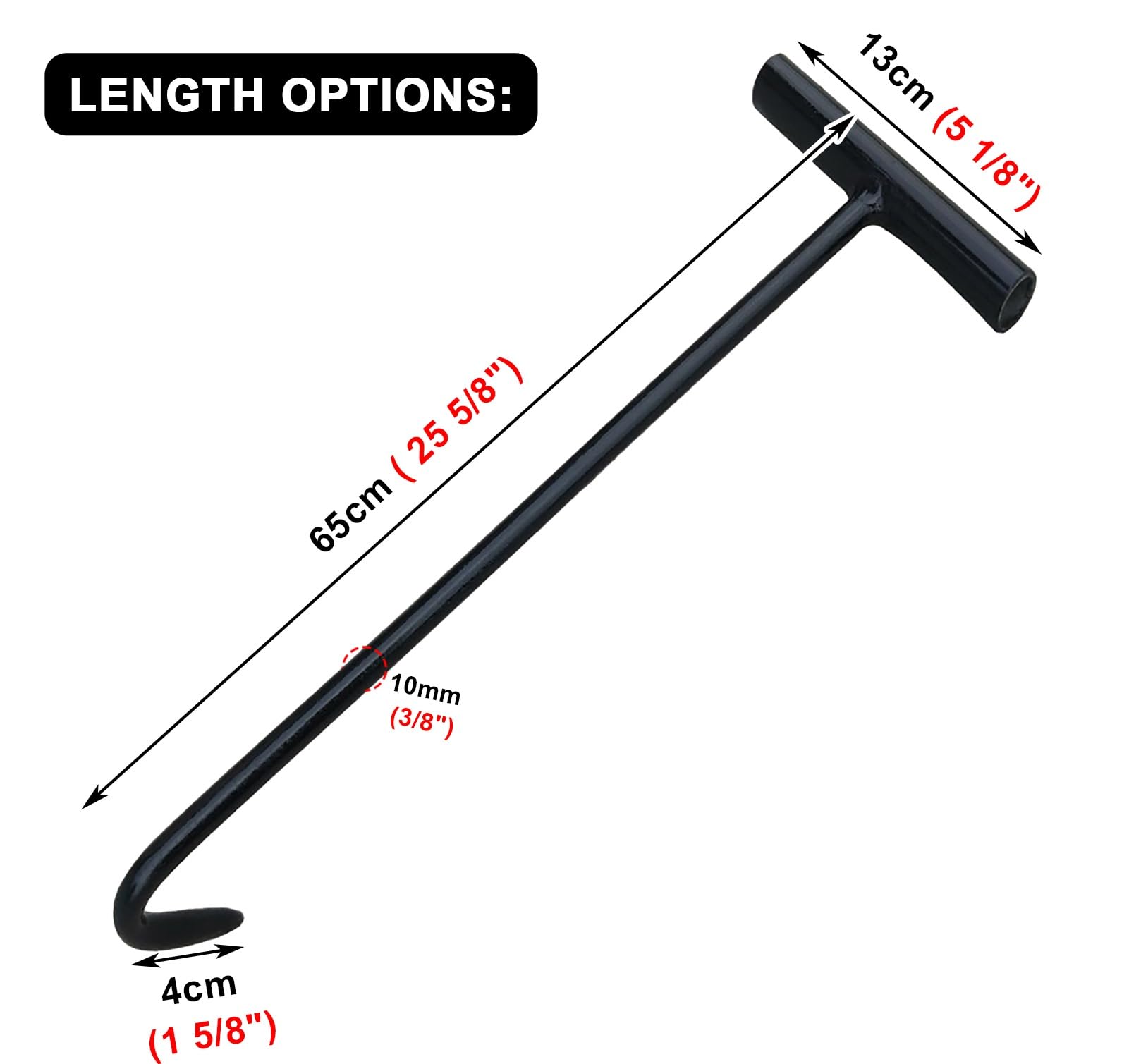 Versatile Manhole Cover Lifter Key, 3/8