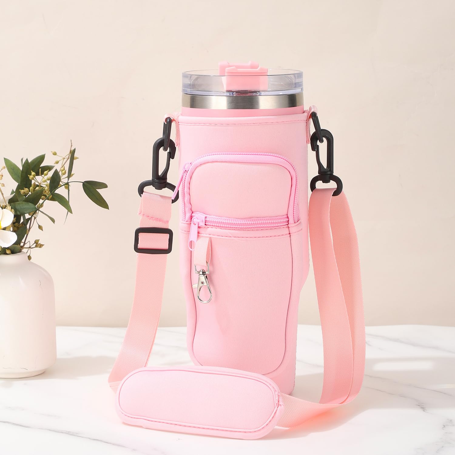 ZGDEIWGF Sac à Bandoulière 1 Tasse, Brosse 1 Tasse, Sac à Bandoulière Avec Porte-bouteille D'eau, Sac Fourre-tout Pour Bouteille D'eau, Bouteille D'eau Avec Sangle