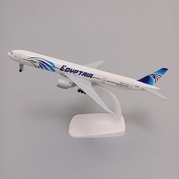 Egypt Air 777 Diecast Model 1:300 Scale 20cm Alloy Egyptian Airline Aircraft for Collection Display Shelf Desk
