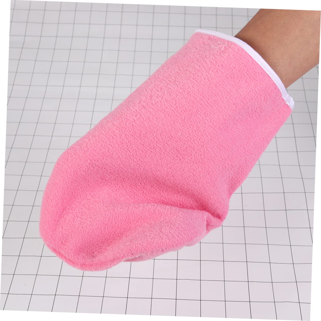 Cera de Parafina Guantes Botines de Tela Rosa y Manicura