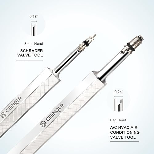 Miniatura 3 de Kit de herramientas de extracción de vástago de válvula de neumático, incluye herramienta de extracción de núcleo de válvula Presta, herramienta de
