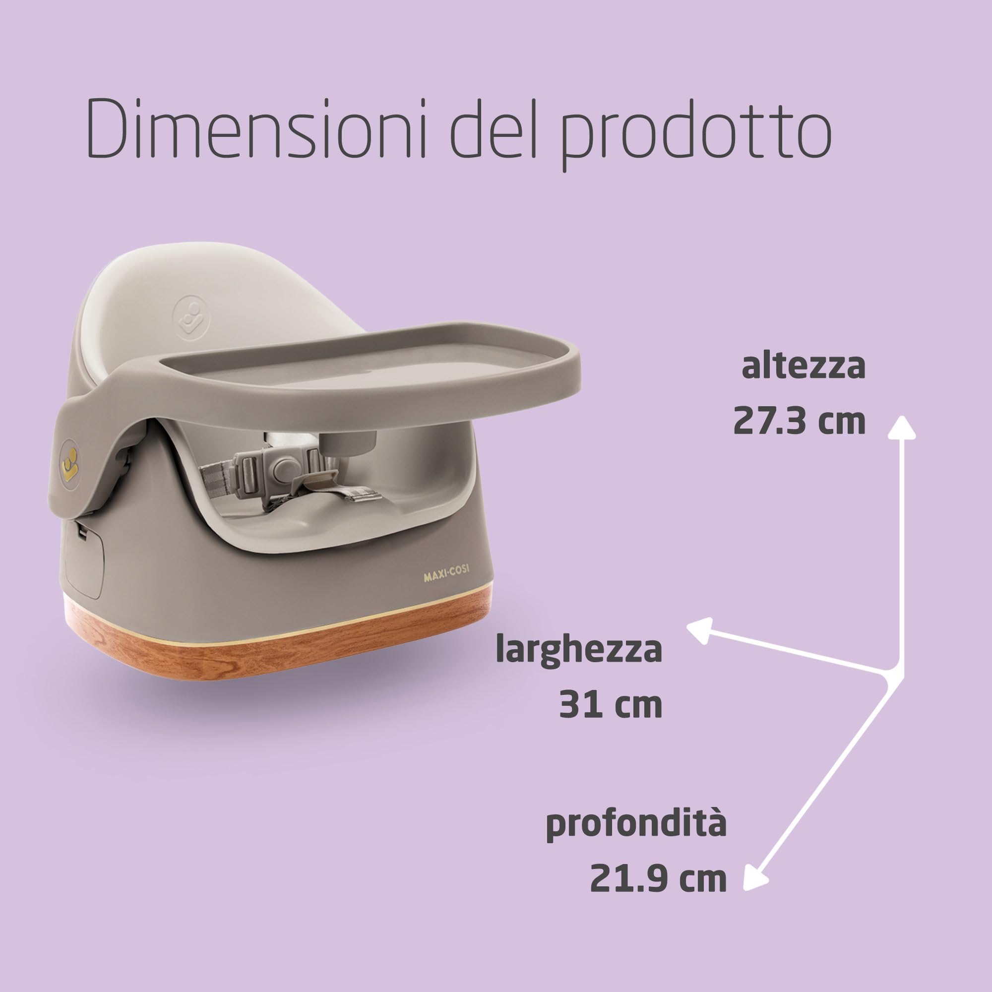 Maxi-Cosi Jay Rialzo Sedia Bambini da Tavolo 2 in 1, 6 Mesi - 3 Anni, 9-15 kg, Elegance Beige