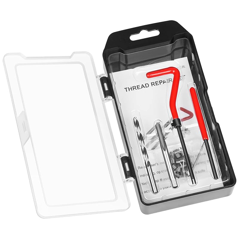 Kit de Reparo de Rosca M5 × 0,8 mm JMMRRR com Insertos, Macho, Broca e Ferramentas – 25 peças