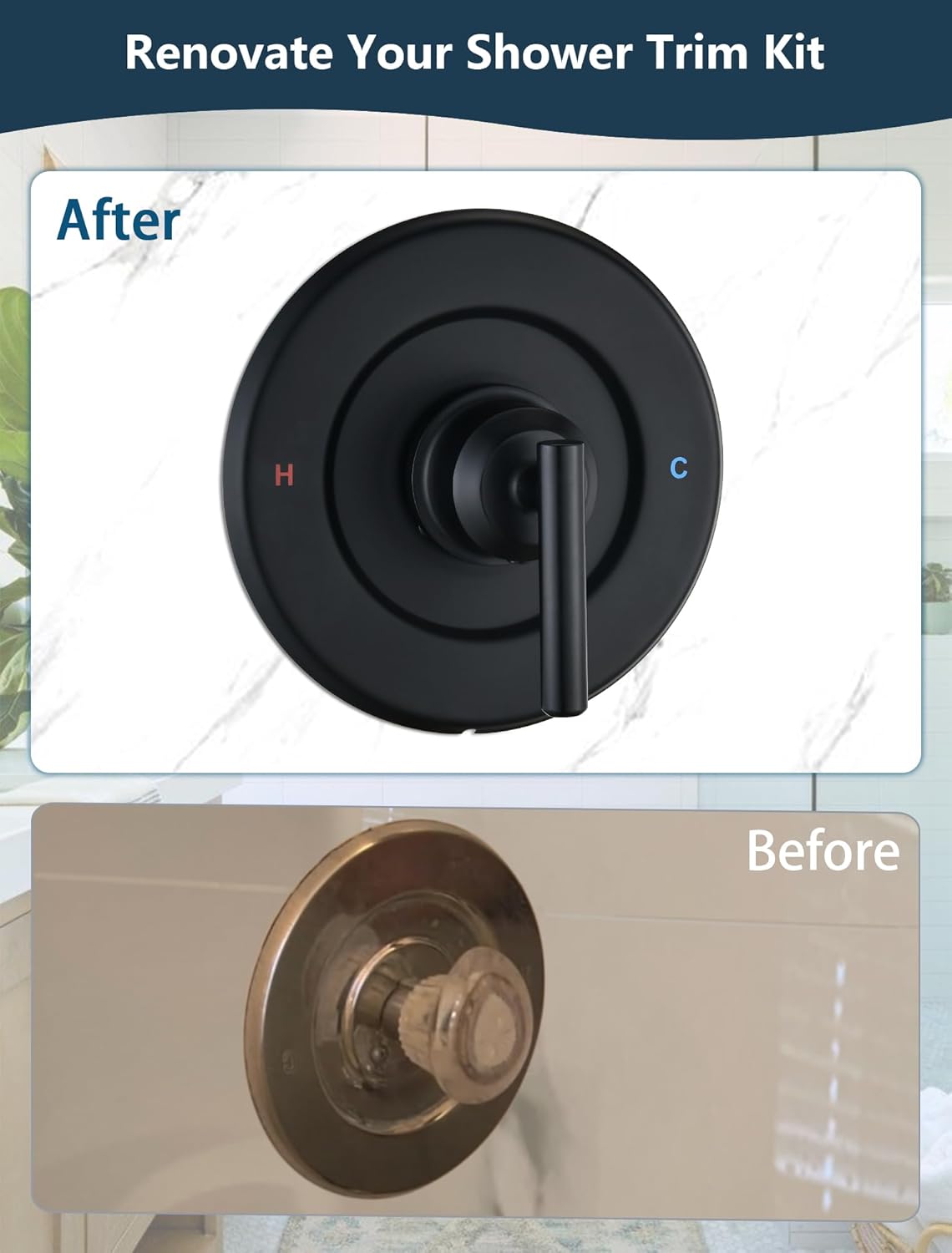 Replacement Shower Handle for Moen T2901 Gibson Posi-Temp - Compatible with Moen 161403, Single Handle Faucet Knob, Easy DIY Installation, Durable Zinc Alloy Construction
