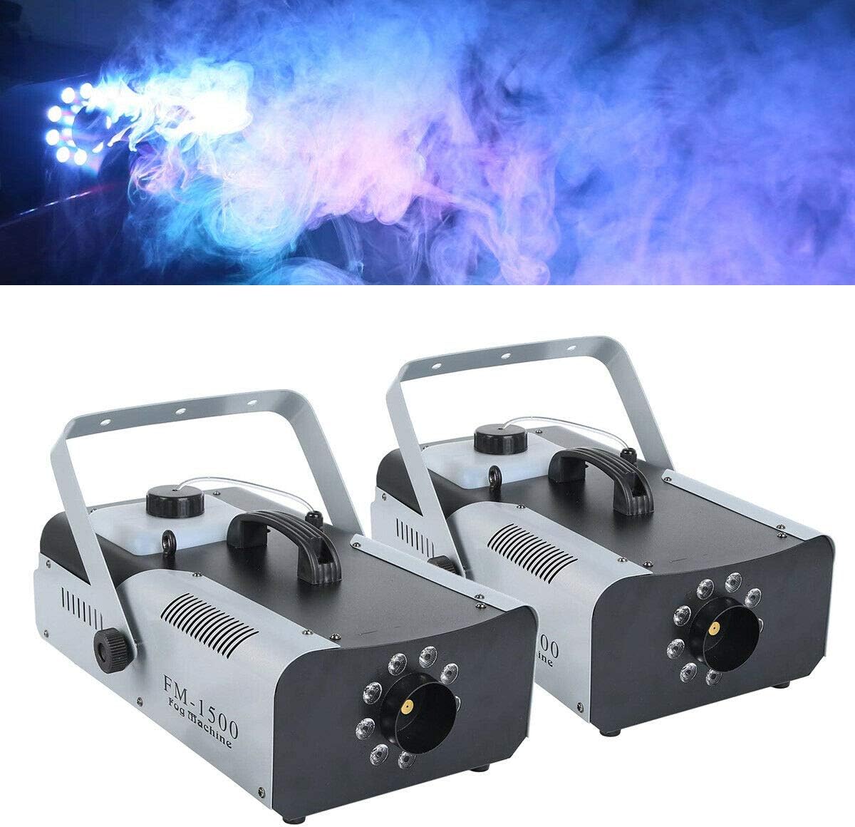 Tengchang Halloween Fog Smoke Machine RGB LED DJ Party Fogger w/Wireless Remote1500W : Musical Instruments