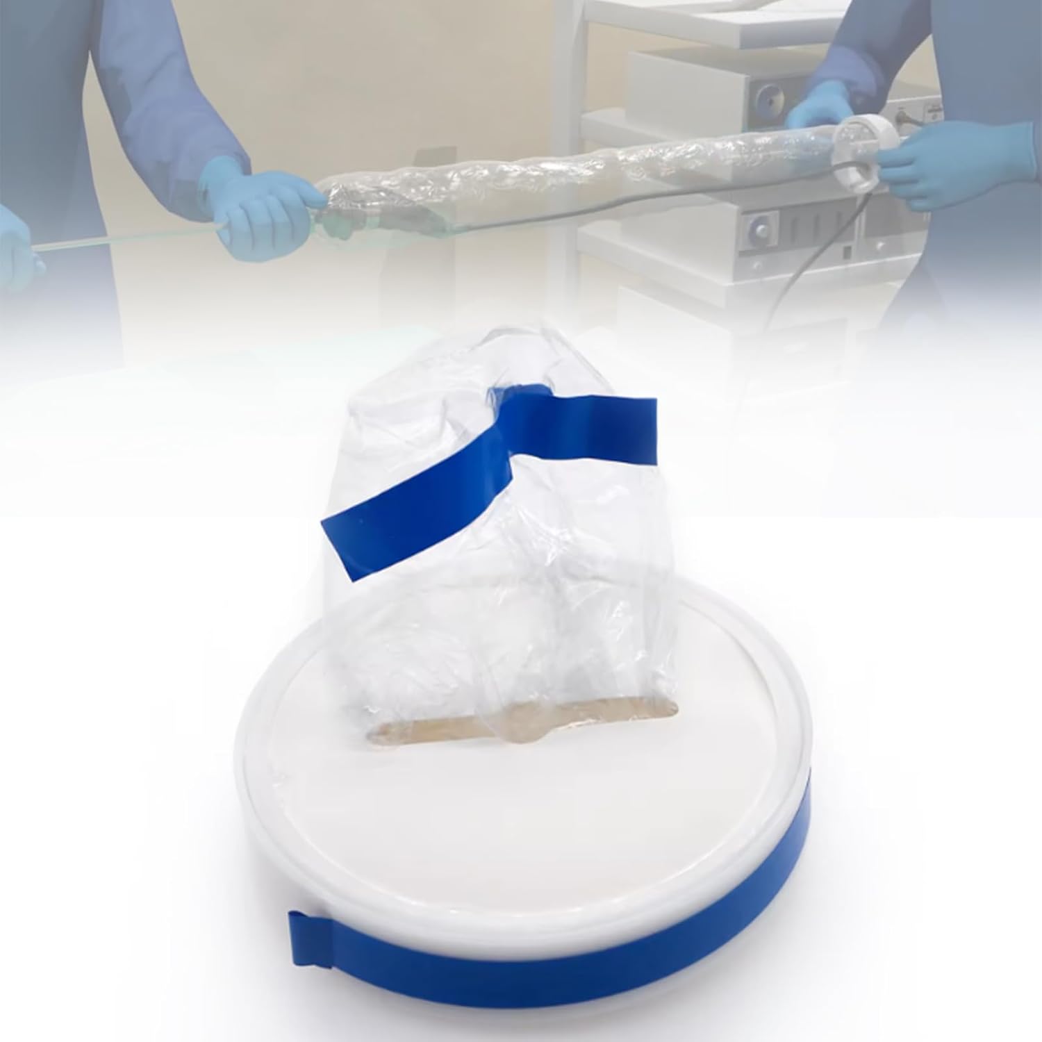 Endoscopic Camera Protective Cover - Laparoscopic Camera Sleeve with Ring Frame, Disposable, Sterile Individual Packaging, 5.9"x98", 50Pcs