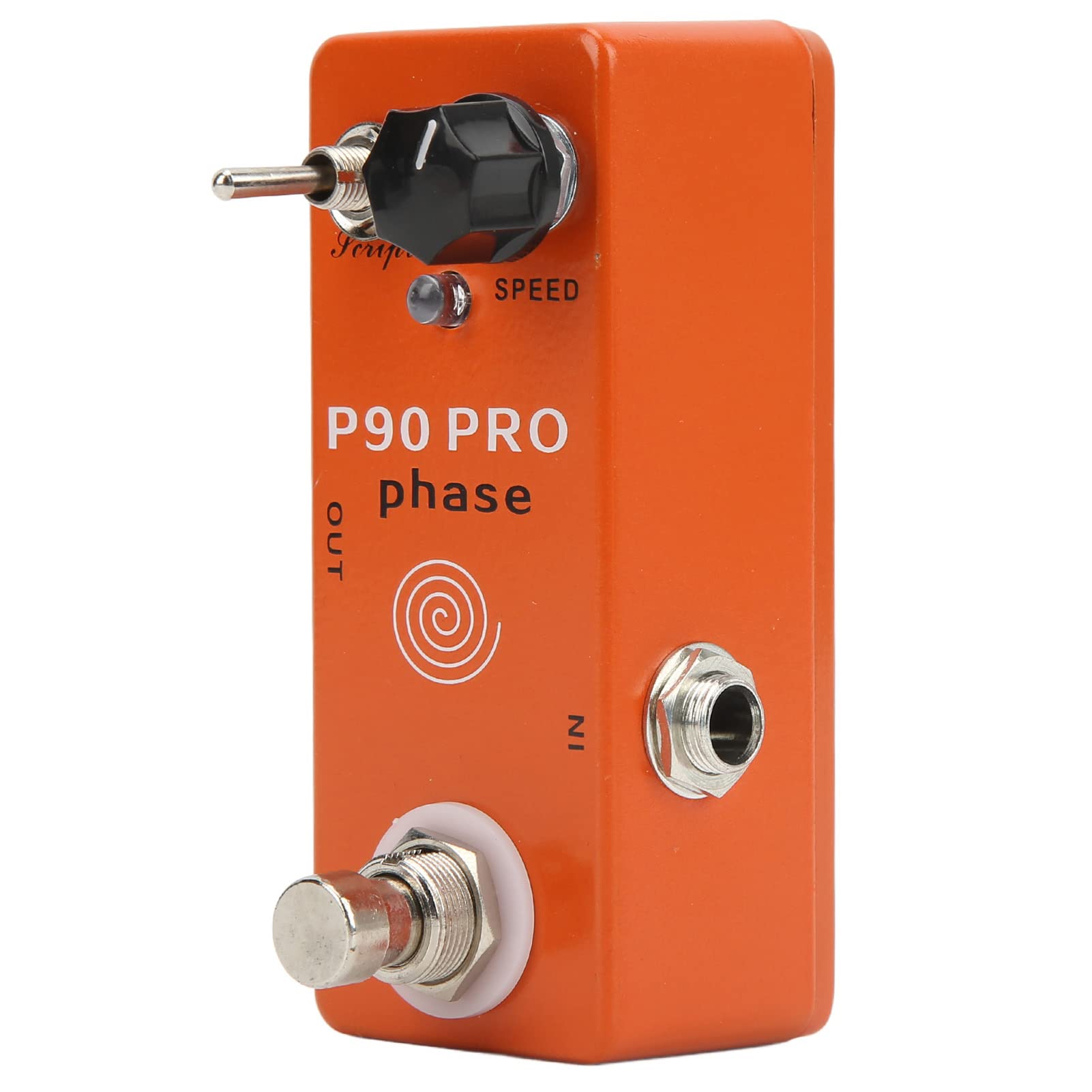 Manopola di Regolazione della Velocità in Metallo Effetto Fase Pedale Phaser per Chitarra Elettrica con SCRIPT Awitch con True Bypass Orange DC9V