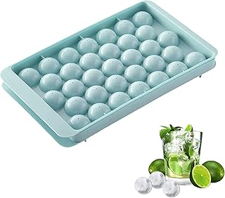 Ice Cube Trays for Freezer with Lid and Bin Barware Plastic