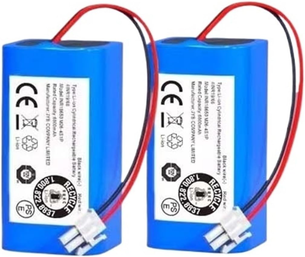 1-5PCS 14.4/14.8V 2600mah Lithium Battery, Compatible For Ilife, A4 A4s V7 A6 V7s Plus Robot Vacuum Cleaner M26-4S1P Lithium Battery(1pcs)