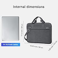 Vista 8 de Voova Funda protectora para laptop de 15.6 pulgadas, 360° compatible con MacBook Air 15 M2/M3/M4, MacBook Pro 15/16, Lenovo Dell HP de 15-16 Gris