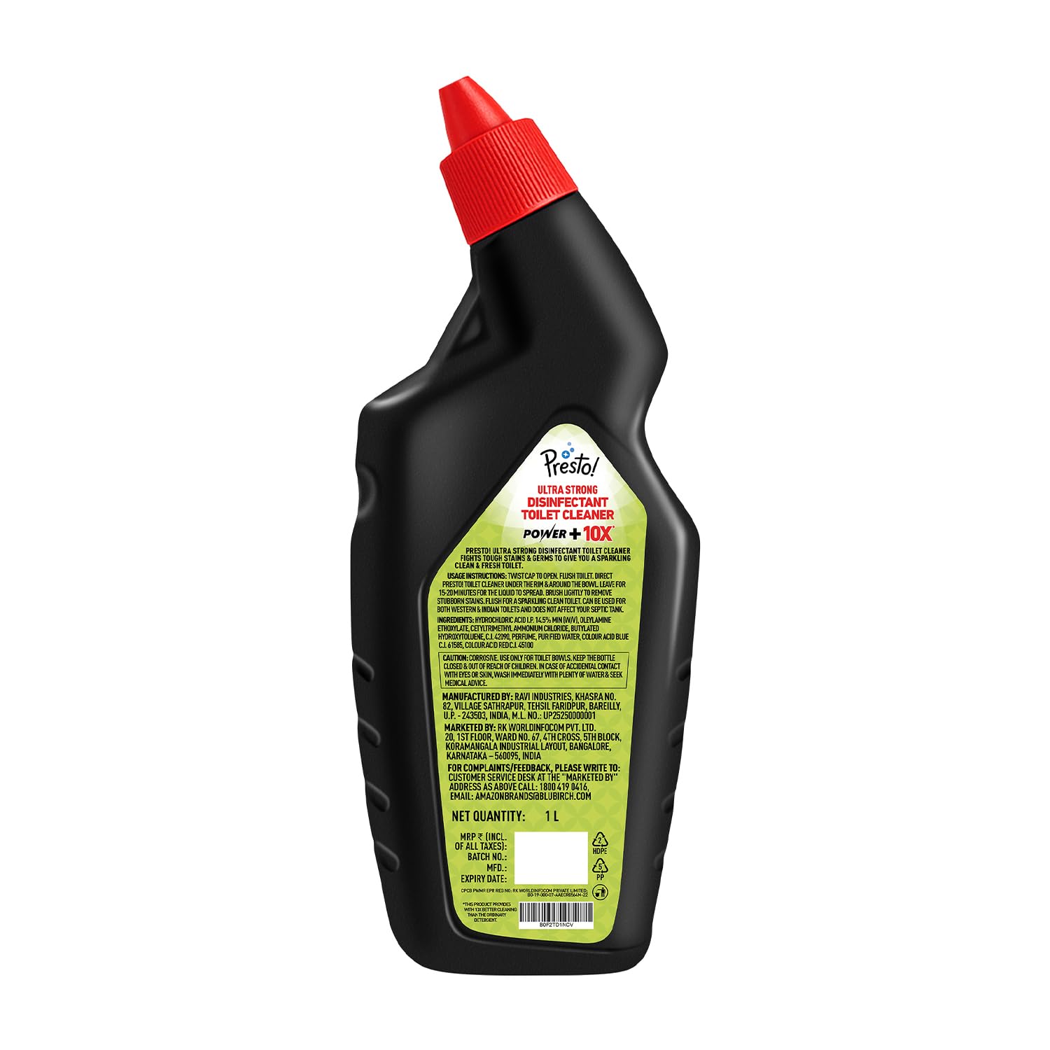 Amazon Brand - Presto! Ultra Strong Disinfectant Toilet Cleaner 1L | Citrus - Image 8 thumbnail