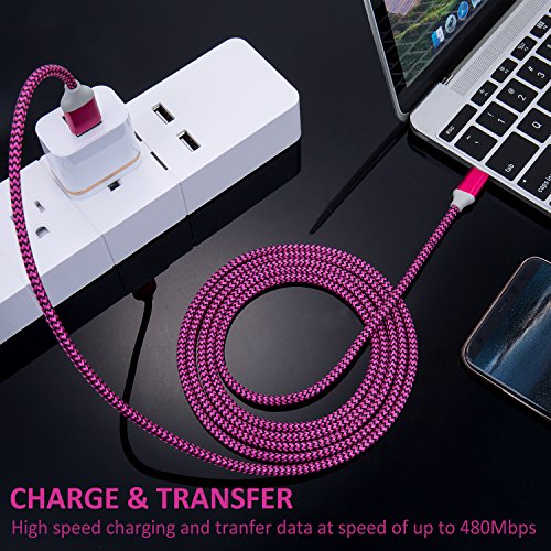 Pofesun Usb C Cable 10Ft, 6 Pack 10Ft Usb-C Cable Fast Charging Charge Type C Charger Nylon Braided Cord Compatible For Samsung Galaxy Note 8 9 10 S8 S9 S10 Plus S10E, G5 G6 V20 V30 #TOP2