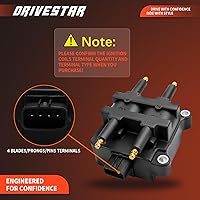 Vista 3 de DRIVESTAR Paquete de bobinas de encendido compatible con Subaru Outback Legacy 2000-2005, Impreza Forester 1999-2004, Baja 2.2L 2.5L 2004-2006