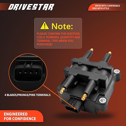Miniatura 3 de DRIVESTAR Paquete de bobinas de encendido compatible con Subaru Outback Legacy 2000-2005, Impreza Forester 1999-2004, Baja 2.2L 2.5L 2004-2006