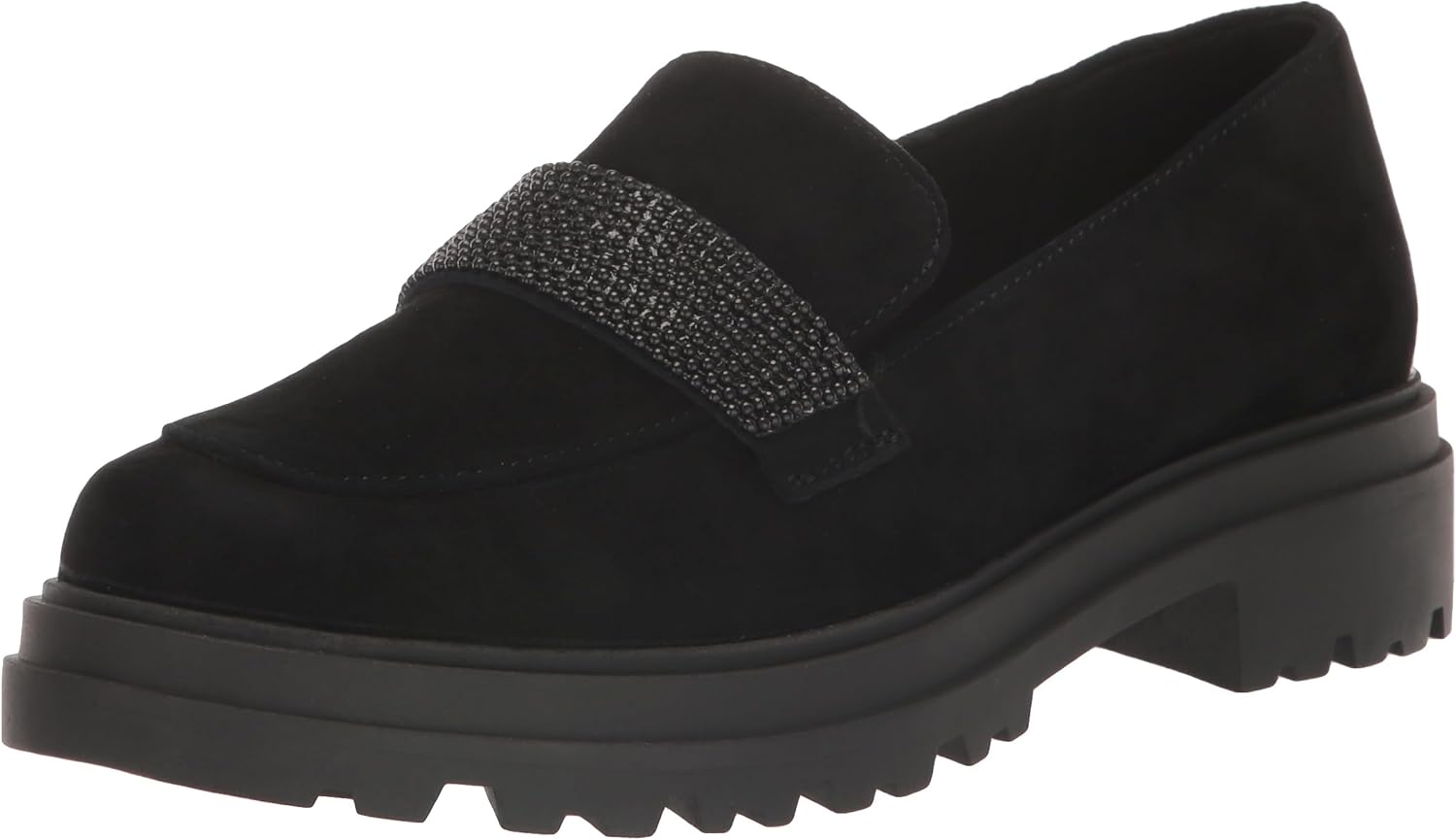 Bella Vita Women's Paz Loafer, Black Suede Leather, 8.5