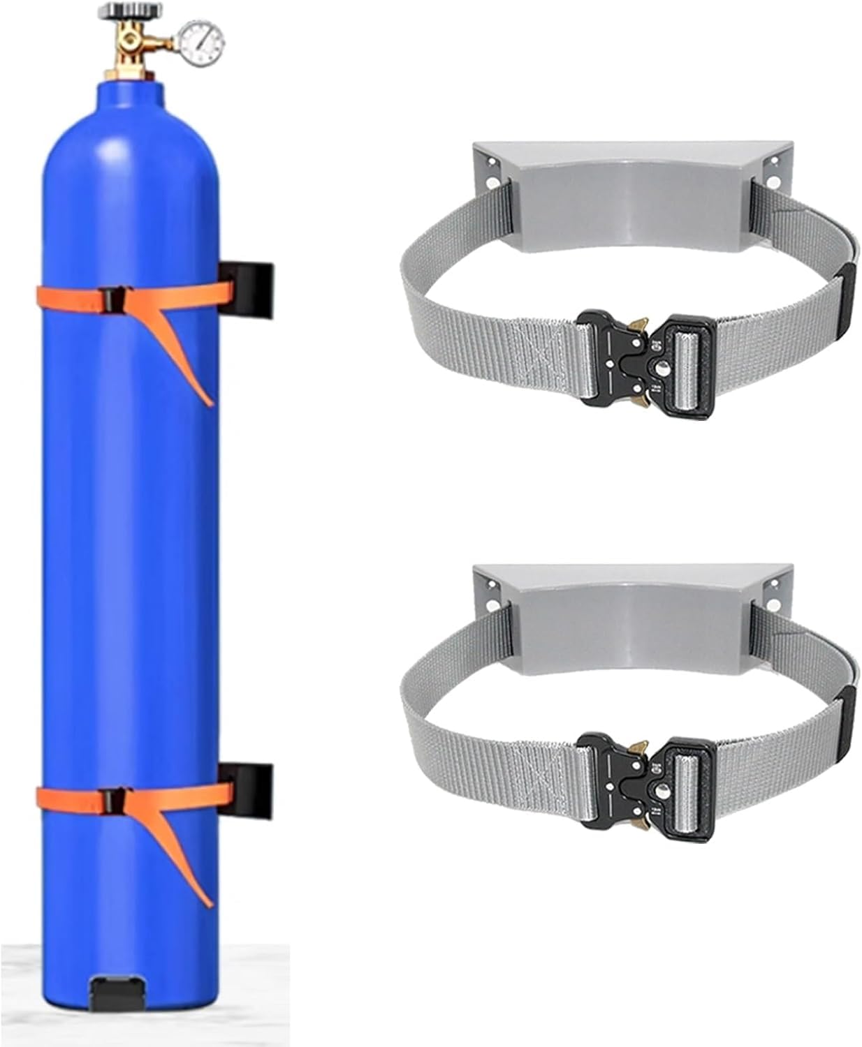 WXPGFEQ Oxygen Tank Cart Gas Cylinder Wall-Mounted Bracket, Propane Bottle Holders Rack, Holds Tanks Securely