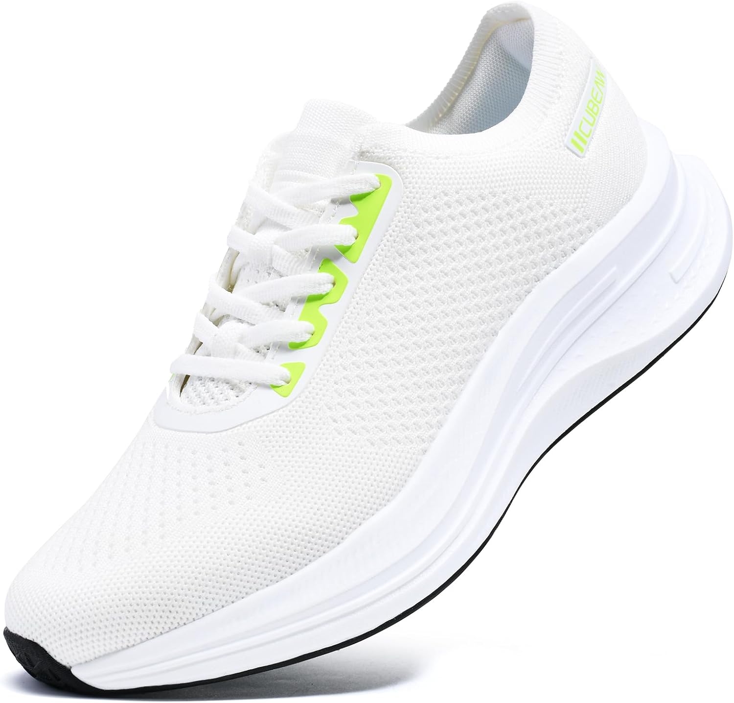 Men's Running Shoes Lightweight Cushioning Walking Tennis Sneakers White 6.5