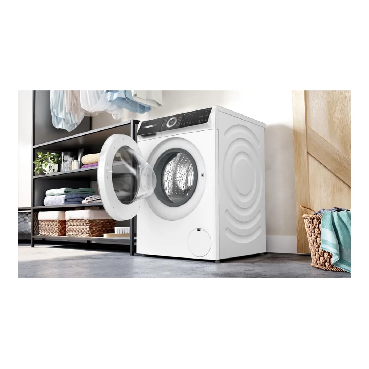 Bosch Frontlader-Waschmaschine, 9 kg, Serie 6, i-DOS, IronAssist, Home Connect, Pause + Ladung, weiß, WGH244A0ES