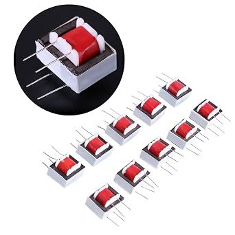 10pcs EI14 Audio Isolation Transformer 1:1 600:600 Ohm for Signal Isolation, Ground Loop Noise Filter, AC DC Audio Coupling, Single Phase 135 Ohm Impedance