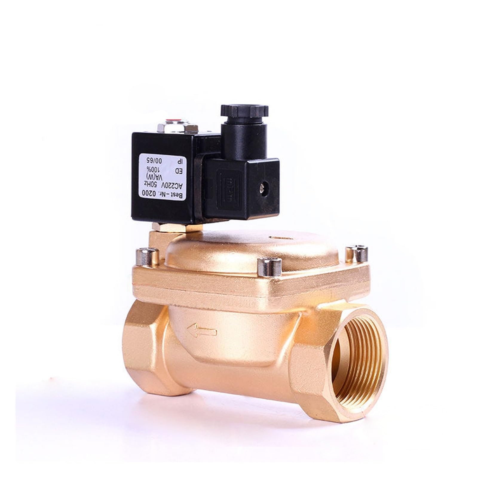 1-1/2" Brass High Pressure Solenoid Valve 110V 24V 12V 24v Normally Closed(G-380V-NBR-SEAL)