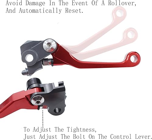 Vista 57 de Motocicleta CNC plegable pivote embrague freno palanca manija para RM125 RM250 RM 125 250 1996 1997 1998 1999 2000 2001 2002 2003