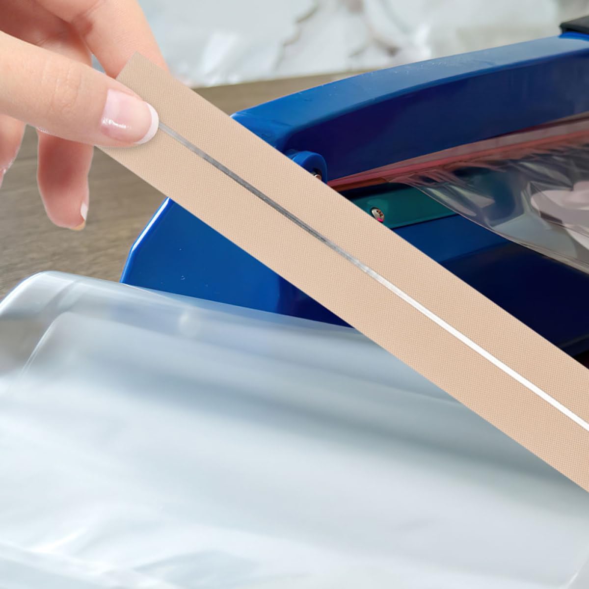 Housoutil 4 Pezzi Strisce Riscaldanti per Macchina Sigillatrice, Parti Semplici da Installare Tessuto Alta Temperatura, Leggeri e Resistenti per Uso Professionale