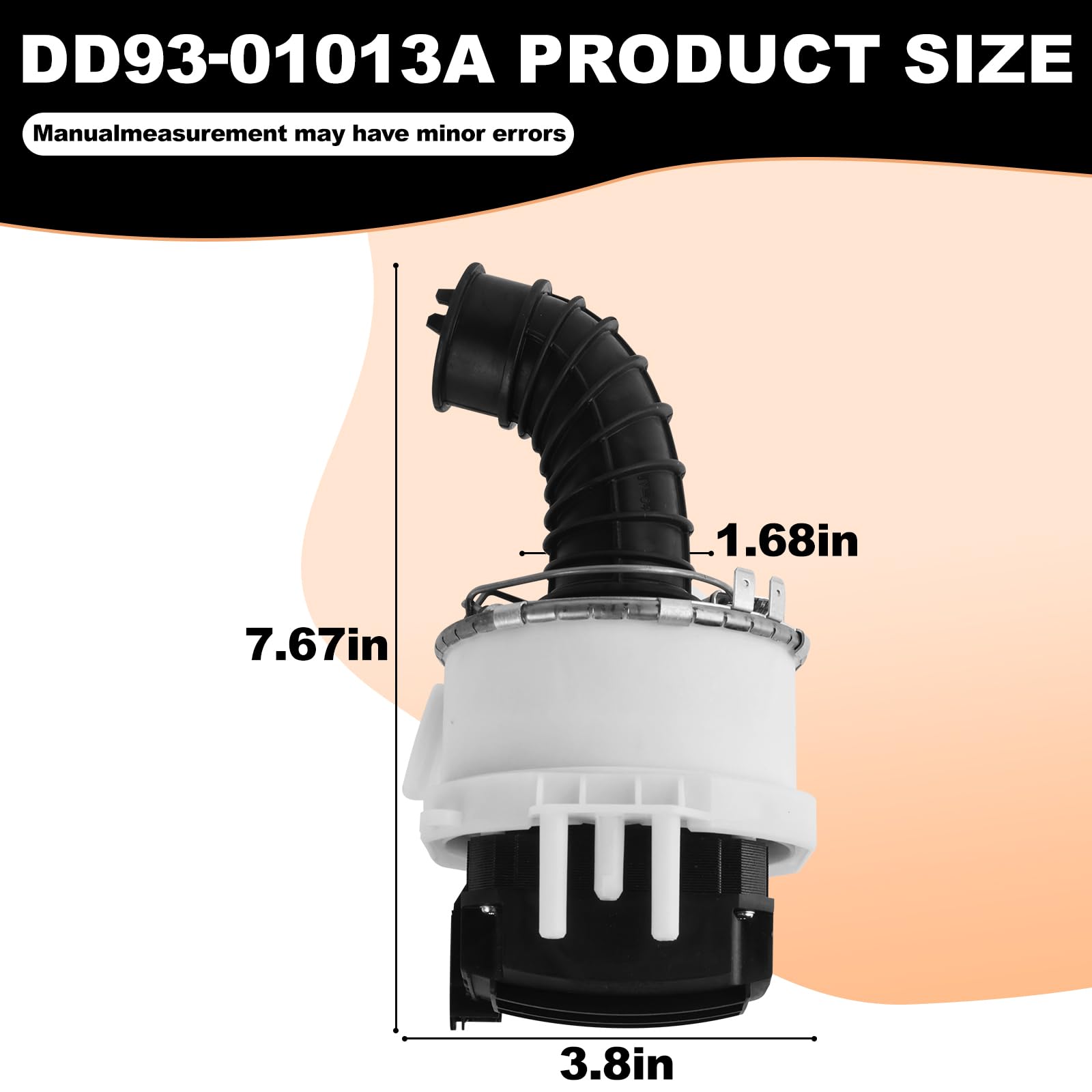 DD93-01013A - Motor de montaje de bomba de drenaje para lavavajillas BLDC VSM-E26A0, repuesto para Samsung DW80M9550US/AA, DW80M9960UG/AA, DW80M9990UM/AA, DW80R9950UT/AA, DDW24T999BB/DA