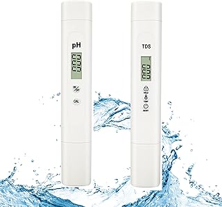 Justmetr pH Meter and TDS Meter, 3 in 1 PH and TDS Water Tester Combo, ±0.01 pH and ±2% TDS/Temperature Accuracy Meter Pen Type, PPM Meters for Hydroponics, Household Drinking, and Aquarium