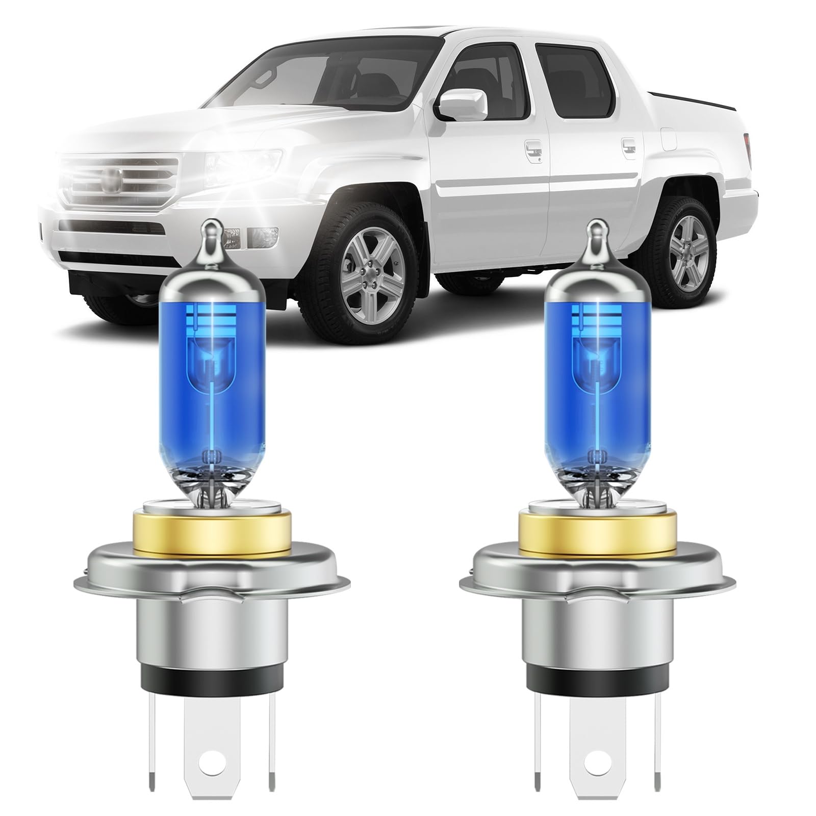 XFLHEHD Fits for 2006-2014 Honda Ridgeline Halogen Headlight Bulbs Combo