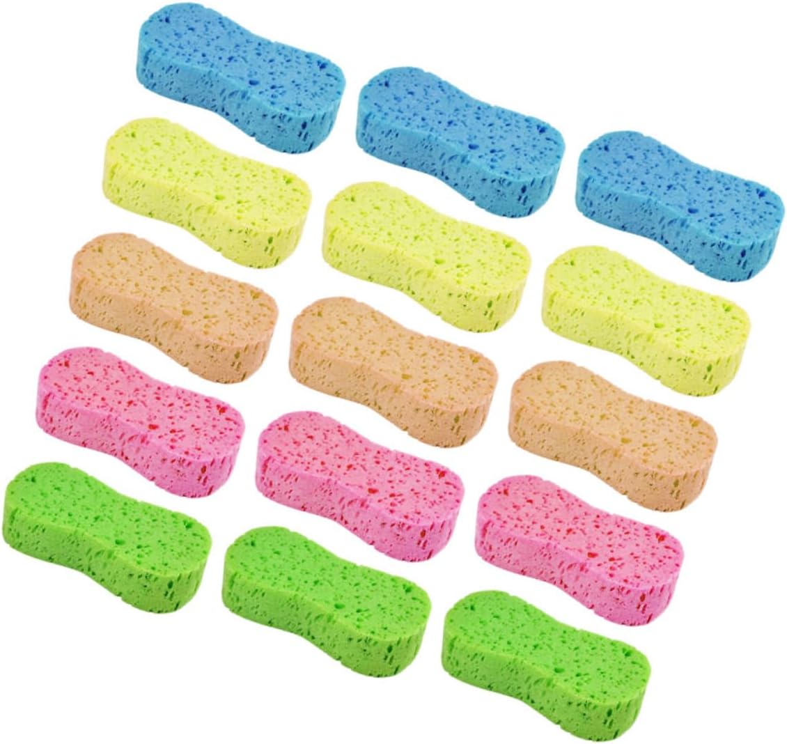 Ciieeo 15pcs Car Wash Compression Sponge Pads for Household Cleaning