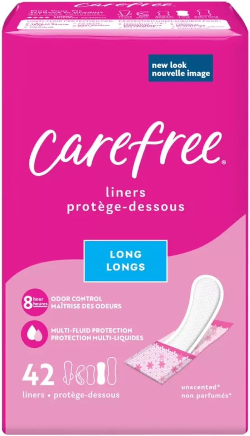 Carefree Panty Liners for Women, Regular, Wrapped