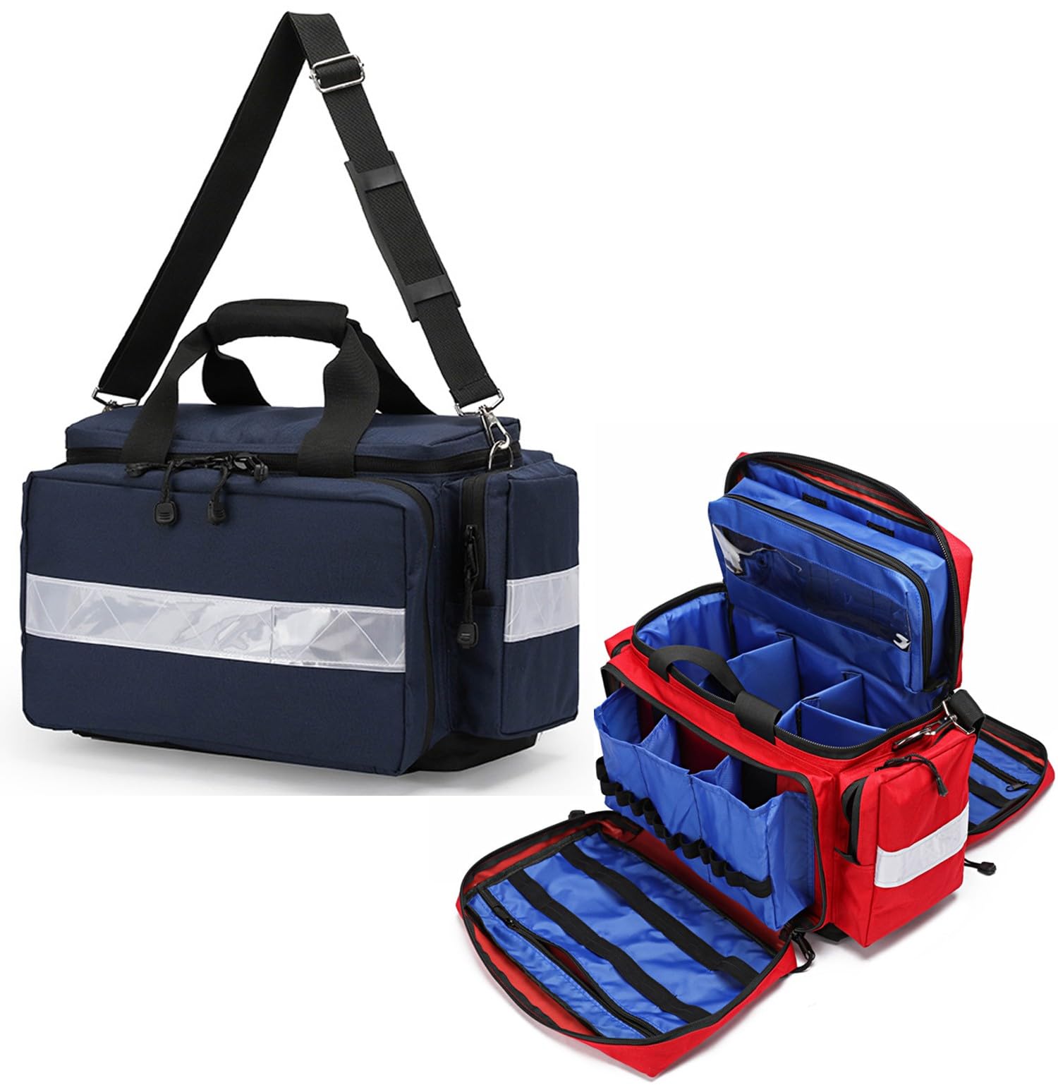 Medizinische Tasche Leer, Notfallrucksack,Rettungsrucksack,Fluchtrucksack,Krankenschwester,Erste-Hilfe-Tasche Für Ärzte,EMS-Profis,Erste-Hilfe-Sets Für Haushalt Arbeitsplatz,Mehrere Fächer A