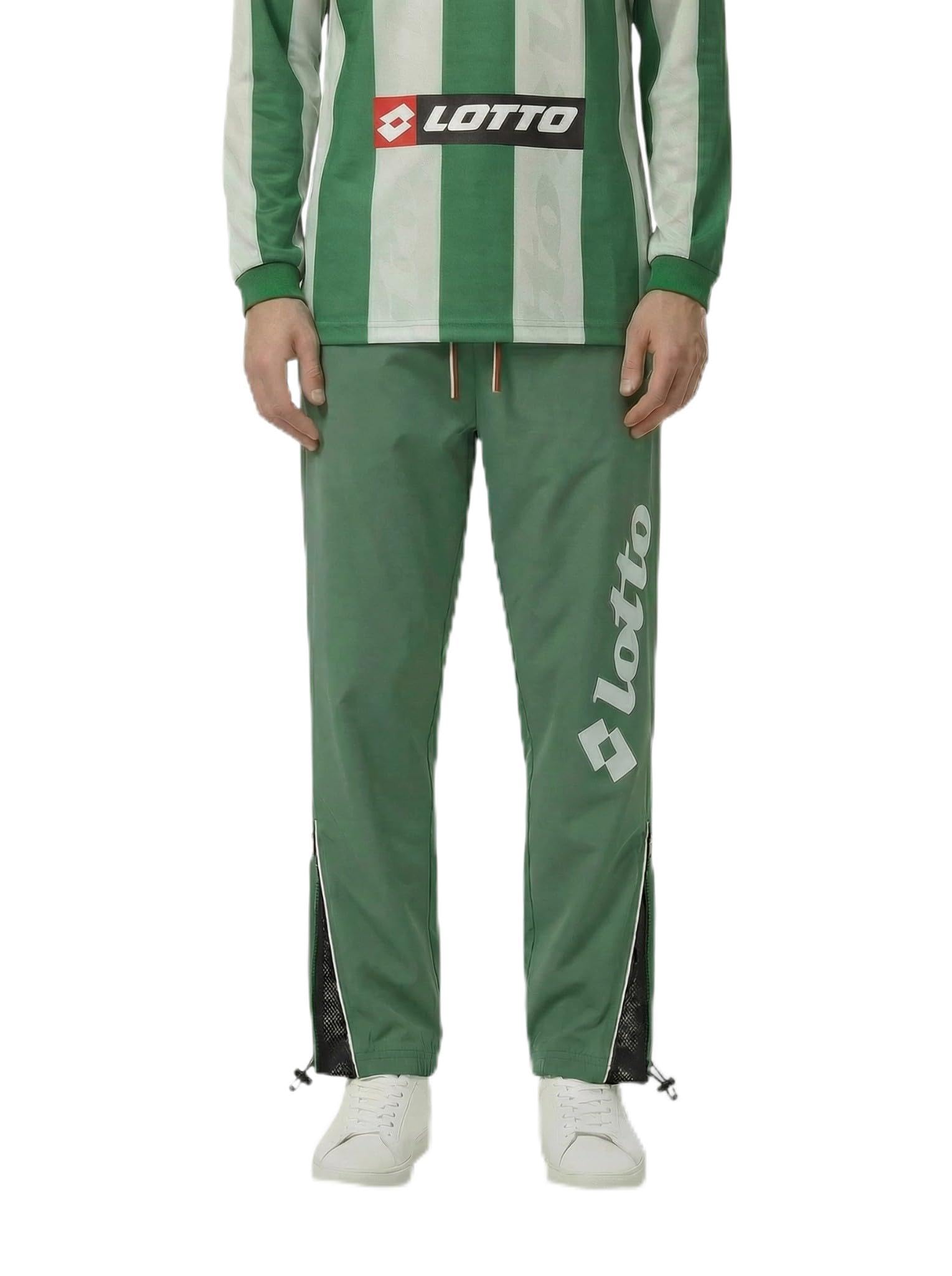 Lotto 1939 Men's Football Pant – Men’s Athletic Pants with Tapered Leg, Ankle Zips, and Stretch Performance Knit