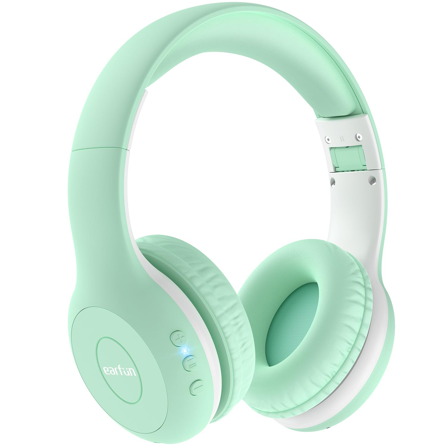 EarFun Bluetooth Kopfhörer Kinder, 85/94dB Lautstärkeregelung, HiFi Sound, HD-Mikrofon, 40 Std Akku, Faltbare, Einstellbar, Kopfhörer Kabellos Bluetooth Kinder für Schule/Reise/PC, Grün