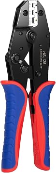 1Pcs Crimping Tool, Ratchet Wire Crimping Tool, for Heat Shrink, Insulated Nylon and Electrical Wire Connectors AWG 22-10