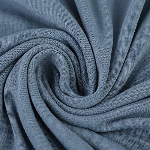 Searchi Dining Room Chair Covers Set Of 6, Stretch Solid Color Parsons Chair Slipcovers Spandex Removable Washable Kitchen Chair Protector Cover For Dining Room, Hotel, Ceremony (Gray Blue) #TOP4