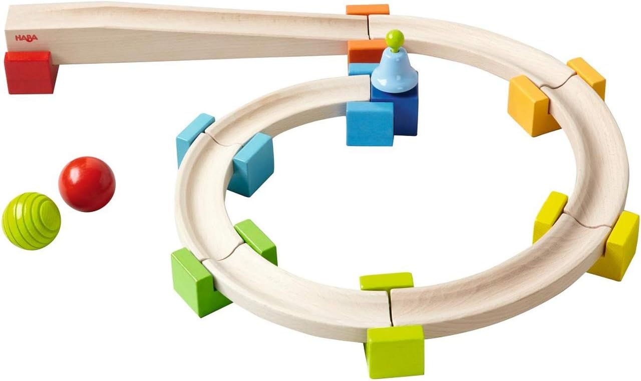 HABA My First Ball Track - Basic Pack 18 Piece Building Set (Made in Germany)