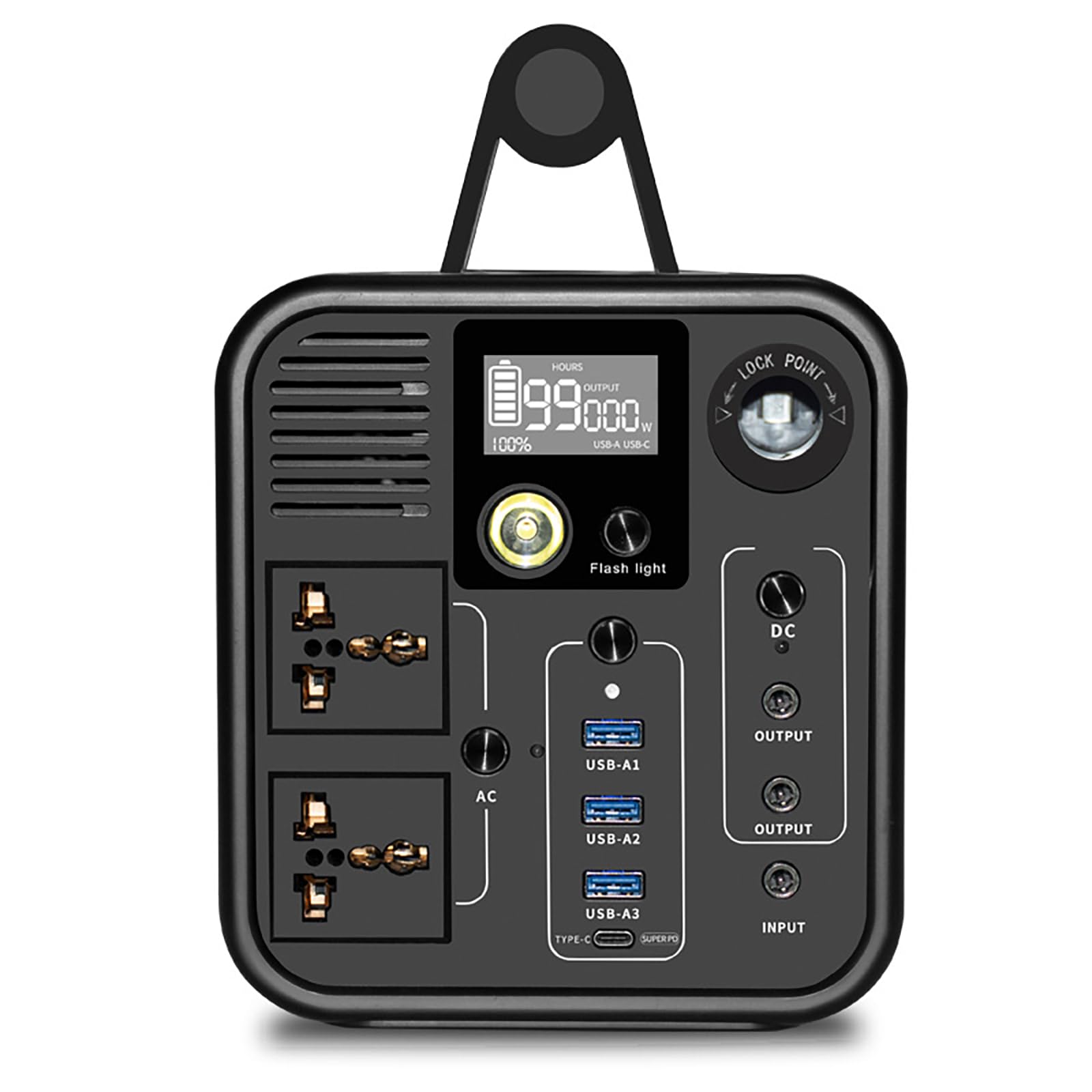 Centrale électrique Portable 600 W, 567 Wh/157 500 mAh, avec Prise Secteur, générateur Solaire à Onde sinusoïdale Pure pour Camping-Car en Plein air