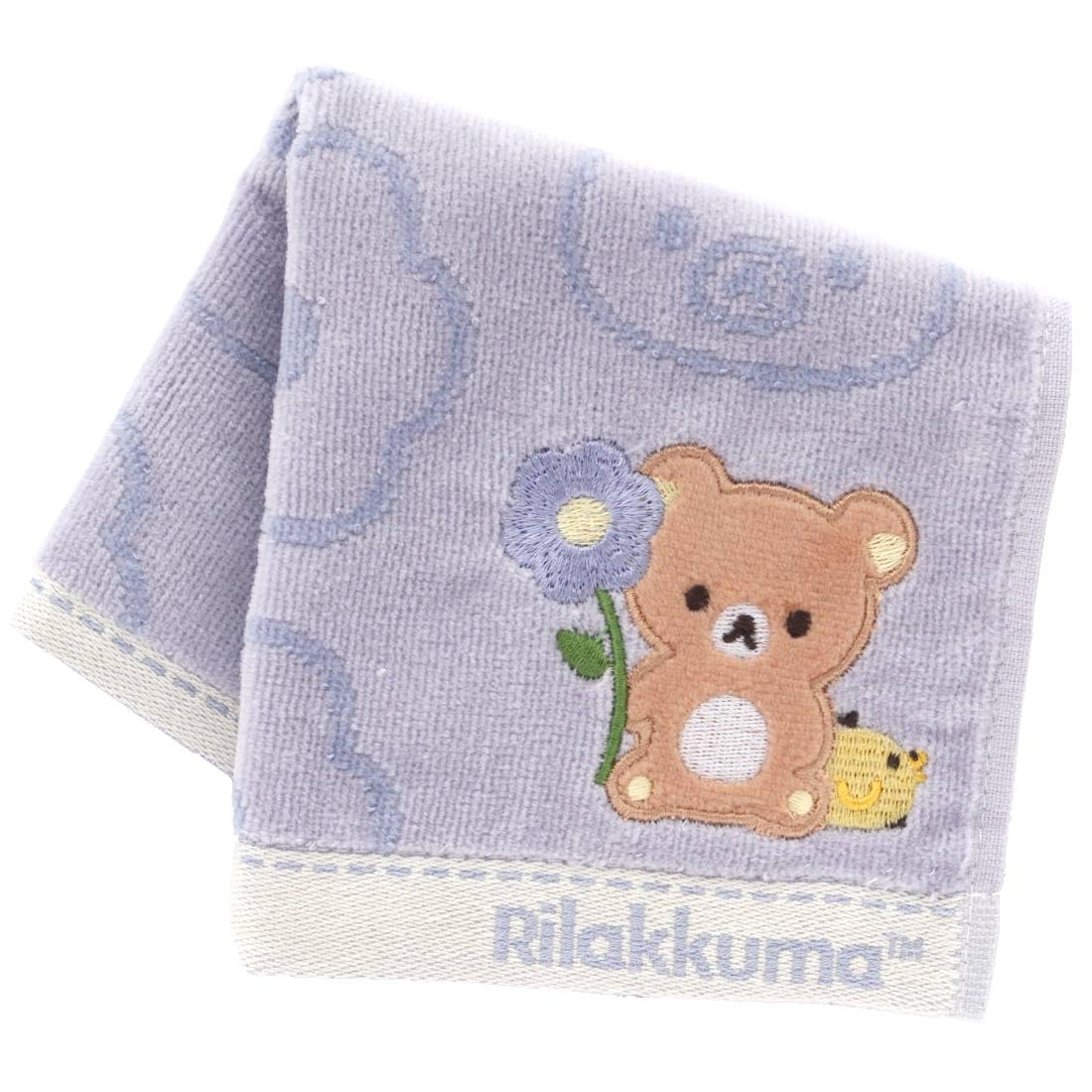 Amazon.co.jp: リラックマ タオルハンカチ お花とリラックマ (パープル