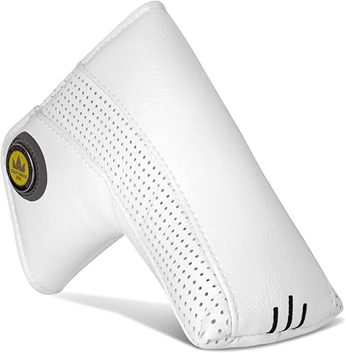 Craftsman Golf Funda para cabeza de palo de golf con diseño de calavera y esqueleto blanco para madera e híbridos y cubierta de putter de hoja